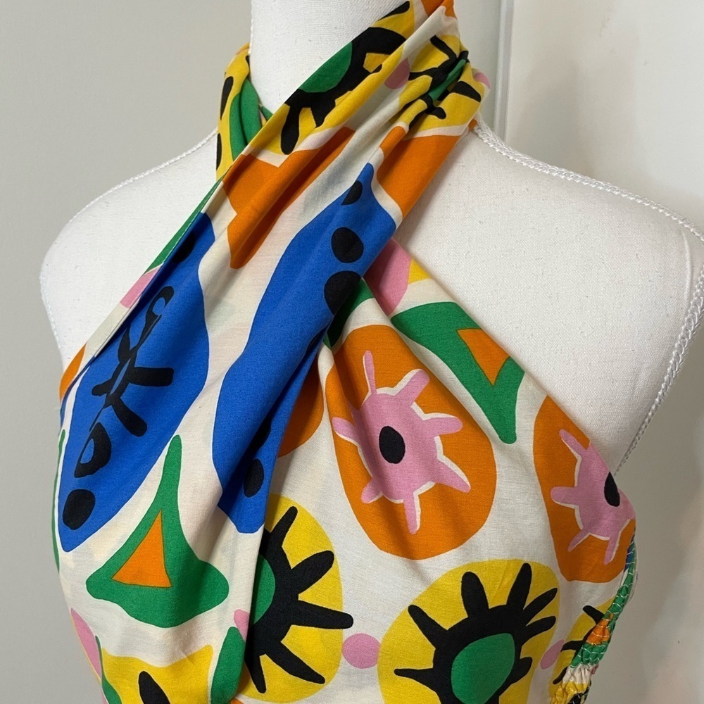 Zara Pop Art Printed Crop Halter Top S - Picture 4 of 15